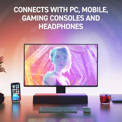 Creative Stage SE mini Compact Under-Monitor Soundbar with Bluetooth 5.3, USB Digital Audio, for PC and Mobile