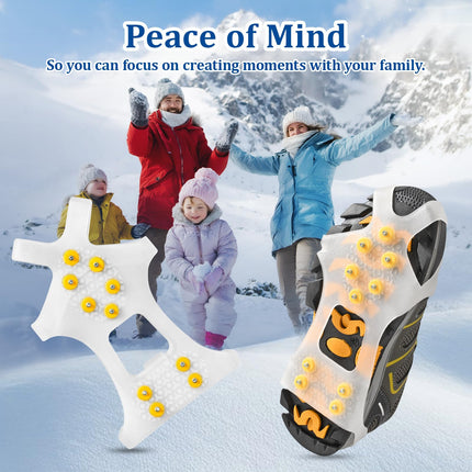 GT30 Light Ice Snow Grips Cleat Crampons Over Shoe Boot Traction Cleat Slip-on Stretch Footwear
