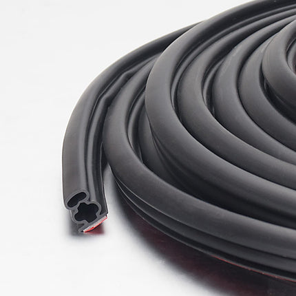 19.68ft Self-Adhesive Backing Weather Stripping Seal Strip for Doors/Windows, Easy Cut to Size, Black