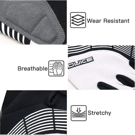 Souke Sports Cycling Bike Gloves Padded Half Finger Bicycle Shock-Absorbing Anti-Slip MTB Road Biking for Men/Women