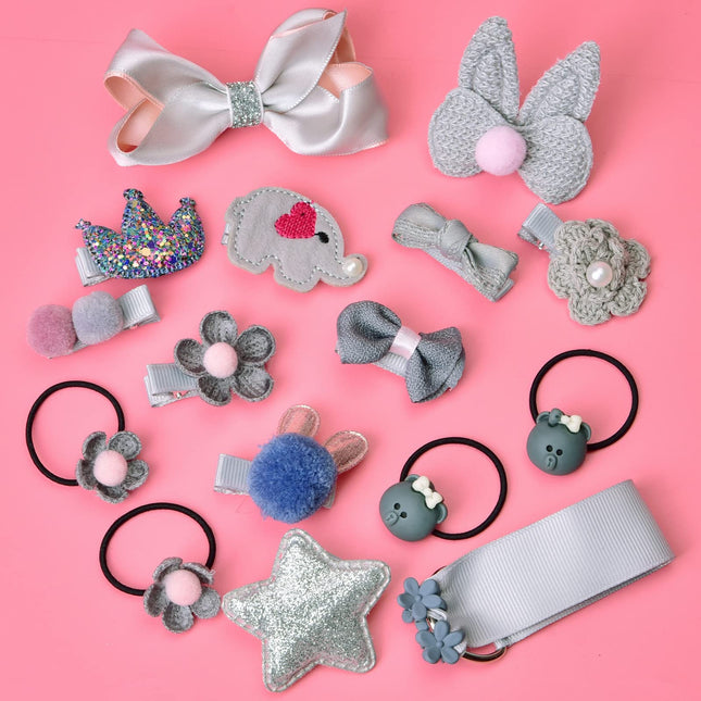 37 PCs Girl's Hair Clips Accessories, Easter Gifts for Girls with 6 Gift Bags, Easter Eggs Stuffers