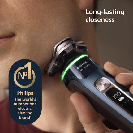 New Open Philips i9000 Prestige Electric Shaver, Mystic Blue