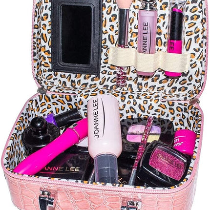 Aomola Kids Pretend Makeup Toys for Girls Pretend Play Makeup Kit with Cosmetics Bag Organizer T112