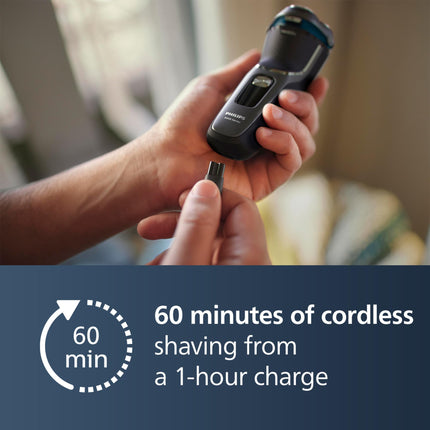 Philips Electric Shaver Series 3300, Wet & Dry with Self-Sharpening PowerCut Blades, S3343/13