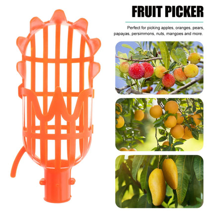 Luxshiny 2 Pack Fruit Picker Baskets with Stem Cutter for Garden and Orchard Use Portable Mango Pear Picking Tool Without Pole 7.87X3.54X3.54 Inches