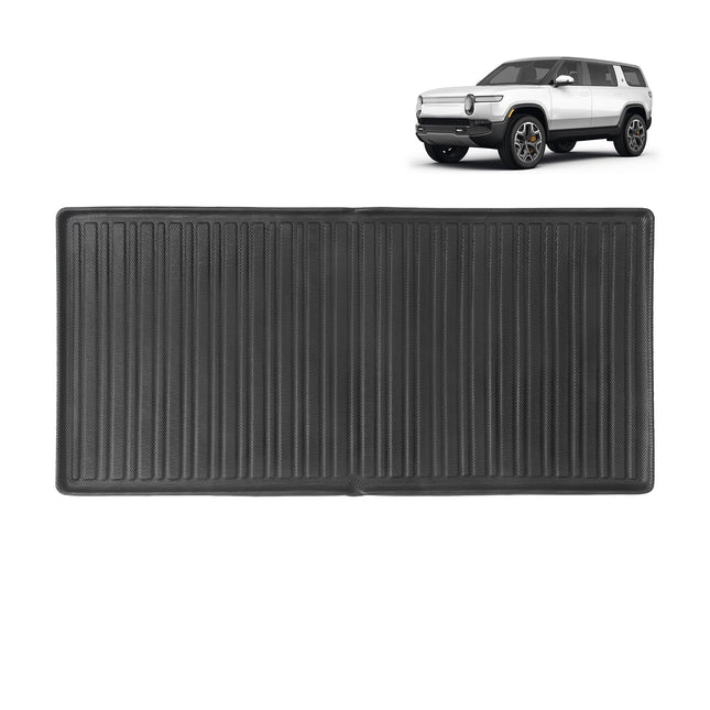 BestEvMod for Rivian R1S All Weather Trunk Mat Protection Accessories, 3D Cargo Liner TPE Material Compatible with Rivian R1S 2022-2024 2025 Interior Accessories
