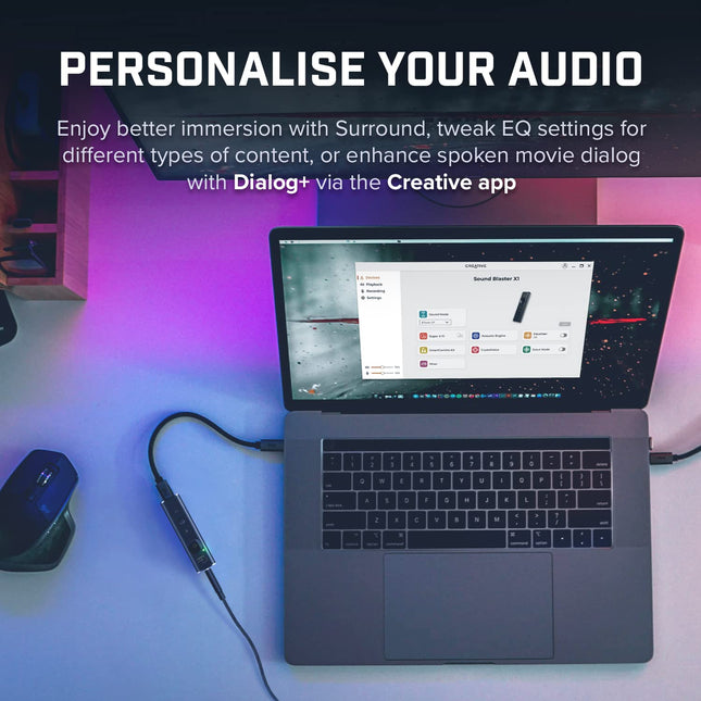 Sound Blaster X1 Hi-res Super X-Fi External USB DAC and Headphone Amplifier for PC and Mac