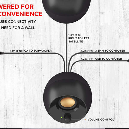 Creative Pebble Plus 2.1 USB-Powered Desktop Speakers with Powerful Down-Firing Subwoofer
