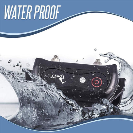 PetTech PT0Z1 Premium Dog Training Shock Collar Fully Waterproof 1200ft Range