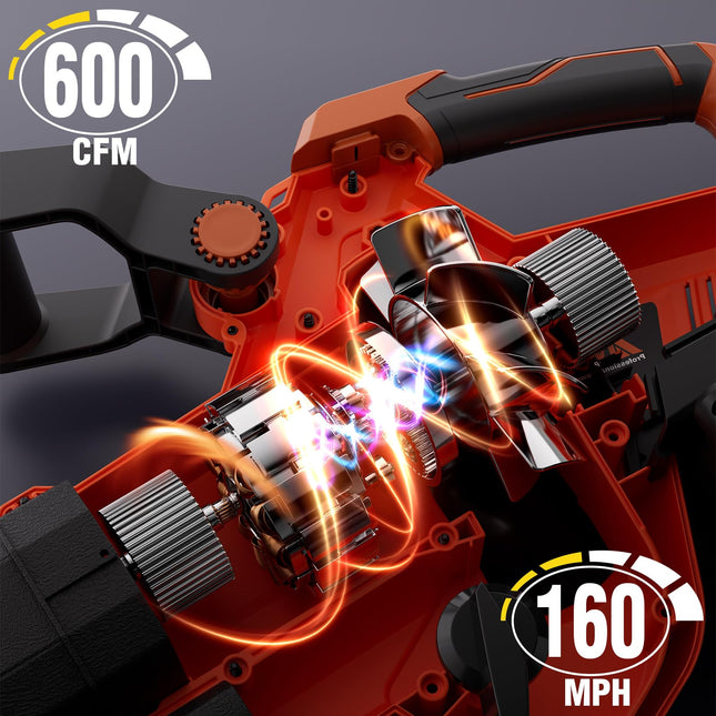 (New Open Box) AIVOLT Cordless Leaf Vacuum Blower Mulcher with Battery and Charger, 2 * 4.0Ah Battery Powered Leaf Vacuum with 40L Bag, 160MPH Air Speed, 4 Speed Modes, Suitable for Lawn Care Yard Cleaning