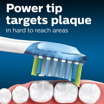 Philips Sonicare C3 2-in-1 Plaque Removal+Whitening Brush Heads, Genuine Replacement Toothbrush Heads, White, 2 Pack, HX9042/65