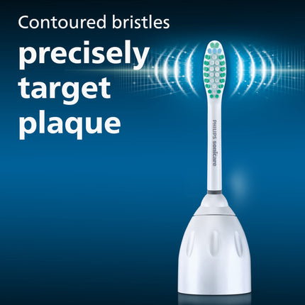 Philips Sonicare Genuine E-Series Replacement Toothbrush Heads, 2 Brush Heads, White, HX7022- (075020026996)