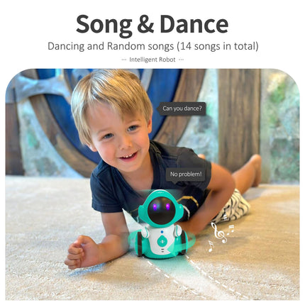 GILOBABY Interactive Robot for Kids Ages 3-8 – Rechargeable with Voice Control & Playback Mode – Educational Toy that Sings, Dances and Touch Control (Green)
