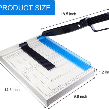 Paper Cutting Machine, 12 "A4 Cutting Length, 10 Sheet Capacity with Safety Protection Device and Blade Lock, Suitable for Office, School or Commercial usePaper Cutter