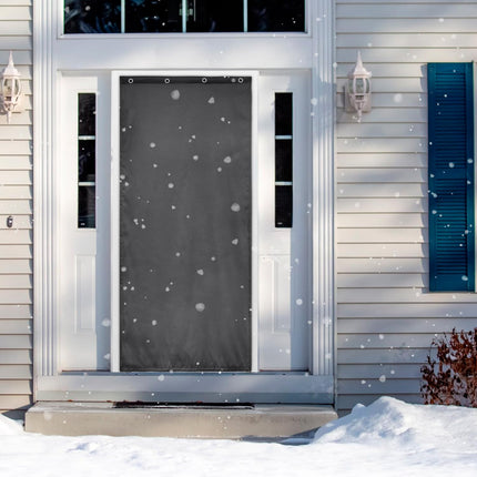 OliGreenice 82x204cm/W32xL80" Thermal Insulated Door Curtain Eyelet Doorway Cover Panel Windproof Warm Cold Protection Oxford Cloth Thicken Cotton Fiber Drapes for Living Room Garage Bedroom Dark Gray X004CLAJXH