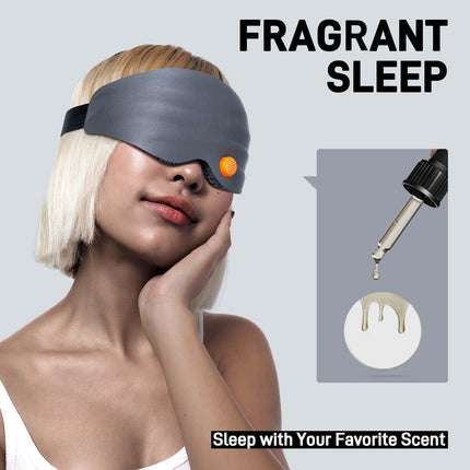 ZENCAVE Women's 3D Aroma Eye Sleep Masks, 99.9% Light Blackout, Contoured Cup with Adjustable Strap, Medium Size, Grey