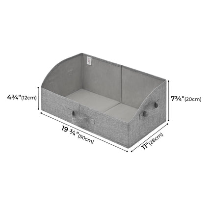 GRANNY SAYS 3-PACK Trapezoid Shelf Storage Boxes, Dark Grey