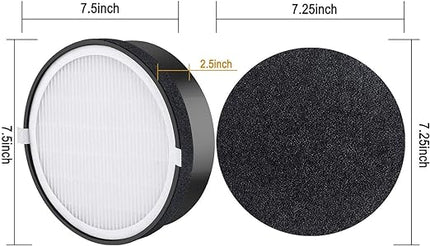 I clean LEVOIT LV-H132 Air Purifier Replacement Filters,Compatible with Levoit LV-H132, 2Packs Air Purifier HEPA and Activated Carbon Filters LV-H132-RF