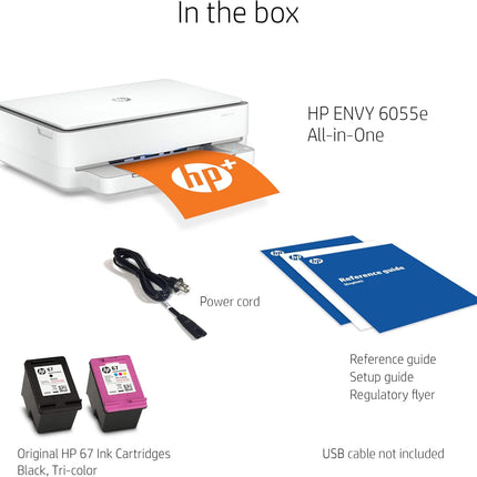 HP Envy 6055e All-in-One Wireless Color Printer, with Bonus 3 Months Free Instant Ink with HP+ (223N1A)