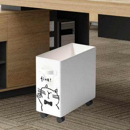 Generic Cat Design Under Desk Utility Cart/Storage Basket Mobile Rolling Cart