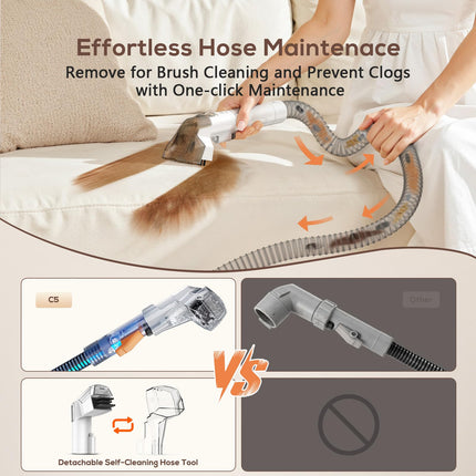 AILLTOPD C5 Portable Carpet &15Kpa Powerful Suction Upholstery Deep Stain Cleaning Spot Cleaner Vacuum