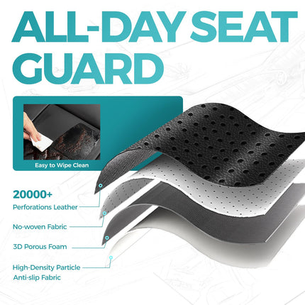 FEINEPRO for Ford Maverick Seat Covers XL XLT Lariat 2022 2023 2024 2025, Custom Fit Car Seat Cover Full Set, Luxury Leather Seat Covers, Waterproof Car Interior Accessories Cushions, Black Red