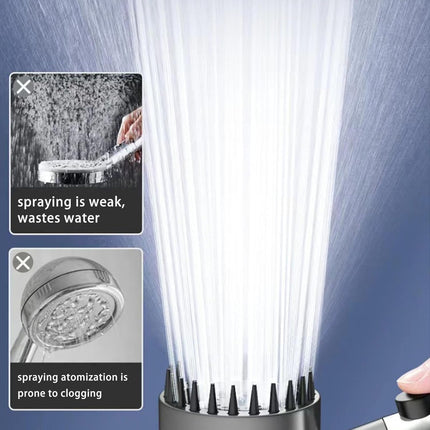 Ion Drops Shower Head, Iondrops Filtered, Turbo Showerhead, Shower Head with Filter - Pressure Boosting Showerhead, Filtered Shower Head with Handheld