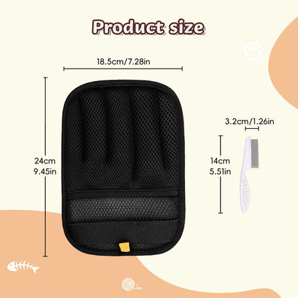 Pet Hair Removal Gloves, 2 PCS Double Sided Dogs and Cats Hair Remover Reusable Cat Dog Pet Grooming Gloves Suitable for Couch, Furniture, Deshedding, Grooming, Pet Cleaning Tool