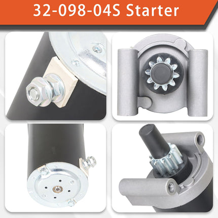 labwork Starter Motor Replacement for Kohler 32-098-04 32-098-04S Replacement for Cub Cadet i1046 i1050 LT1046 Replacement for Toro GT2100 LX468