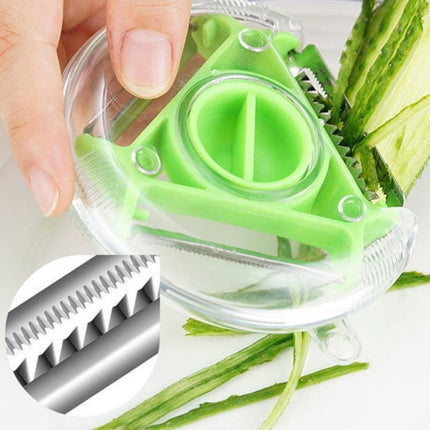 ProChefPrime 3 in 1 Vegetable Fruit Peeler, Multifunctional Stainless Steel Swivel Serrated Julienne Peeler for Kitchen, Veggie Peeler Slicker for Potato, Carrot, Tomato, Apple, Cucumber