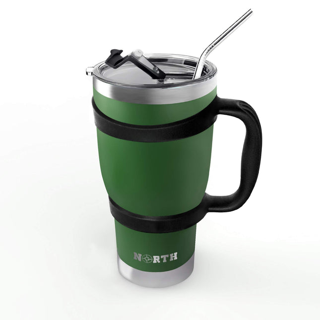 North 30oz Hot or Cold Stainless Steel Vacuum Insulated 5-Piece Tumbler Set Travel Mug