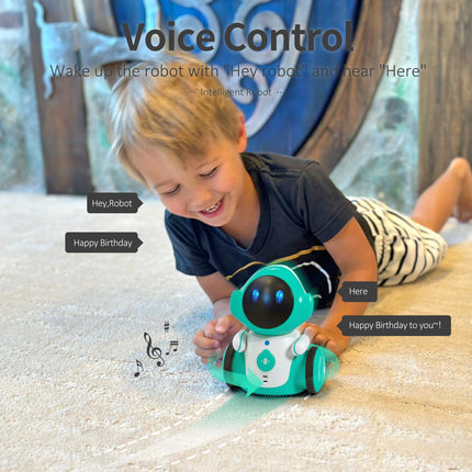 GILOBABY Interactive Robot for Kids Ages 3-8 – Rechargeable with Voice Control & Playback Mode – Educational Toy that Sings, Dances and Touch Control (Green)