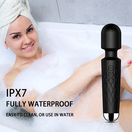 SANJIANKE Adult Vibrator Wand Sex Toy, G Spot Dildo, Clit Vibrator, Sex Vibrators,Clitoris Stimulation,with 8 Speeds & 20 Patterns, Quiet,Water-Resistant,Female Personal Wand Massager