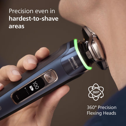 New Open Philips i9000 Prestige Electric Shaver, Mystic Blue