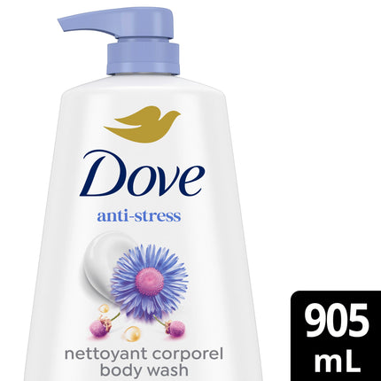 Dove Anti-Stress Body Wash Chamomile & Oat Milk Pump 24H Freshness, 905mL