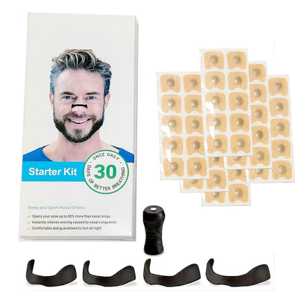 MIRORA 30PCS Unisex Magnetic Anti-Snoring Sleep Nasal Strips, BLACK