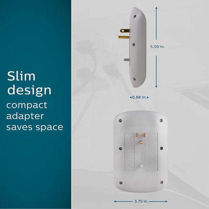 PHILIPS Home Power 6 Surge Protector Outlet Extender, 900 Joules