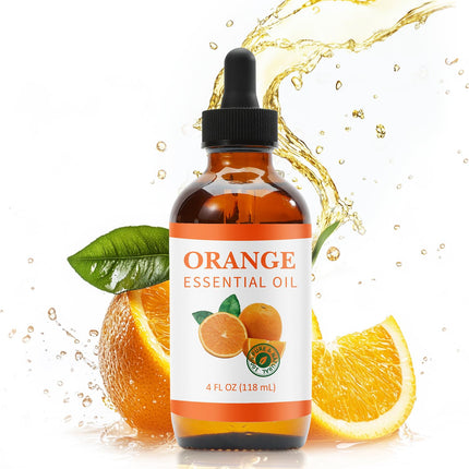 PURESOAK  Pure Citrus Orange Essential Oil for Skin and Hair Care, 4Fl Oz