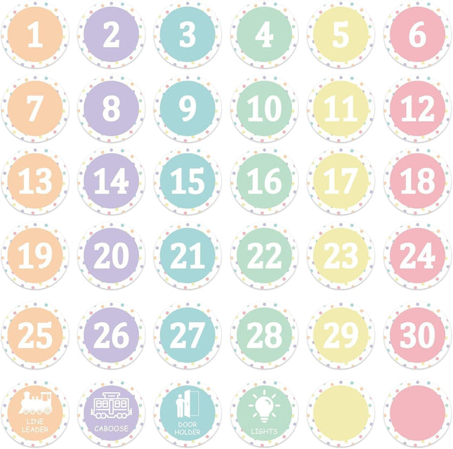 36PCS Floor Number Stickers for Classroom Lining up,4" Classroom Floor Self Adhesive Stickers Line up Number Spot Markers Decals for Back to School Kindergarten Preschool Elementary Supplie