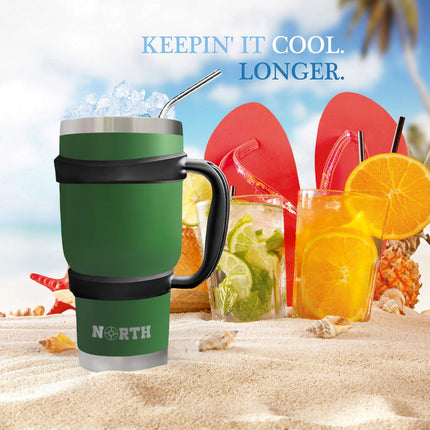 North 30oz Hot or Cold Stainless Steel Vacuum Insulated 5-Piece Tumbler Set Travel Mug