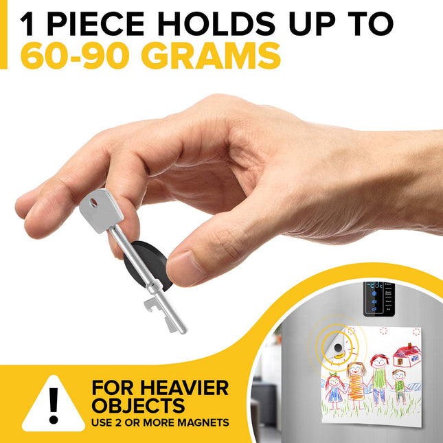 Hyper-Sticky Magnets with Adhesive Backing - 95pcs