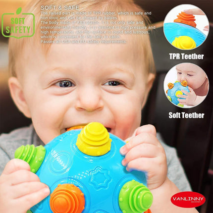 VANLINNY Crawling Baby Toy-Infant Tummy Time Toys 12-36 Mths, Interactive Toddlers Musical Ball, Bumble Ball for Babies 3-6 6-12, Sensory Toy for Development, Learning 1st Birthday Gift for Girls Boys