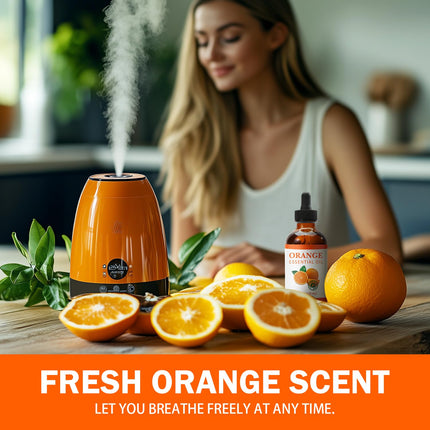PURESOAK  Pure Citrus Orange Essential Oil for Skin and Hair Care, 4Fl Oz