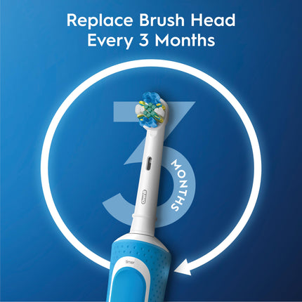 Oral-B Pro 400 Floss Action Vitality Electric Toothbrush with (2) Brush Heads, Rechargeable, Blue