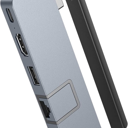 HyperDrive Duo 7-in-2 MacBook USB C Hub — USB Hub for Mac Pro 14” & 16” — (HD575-Gray)