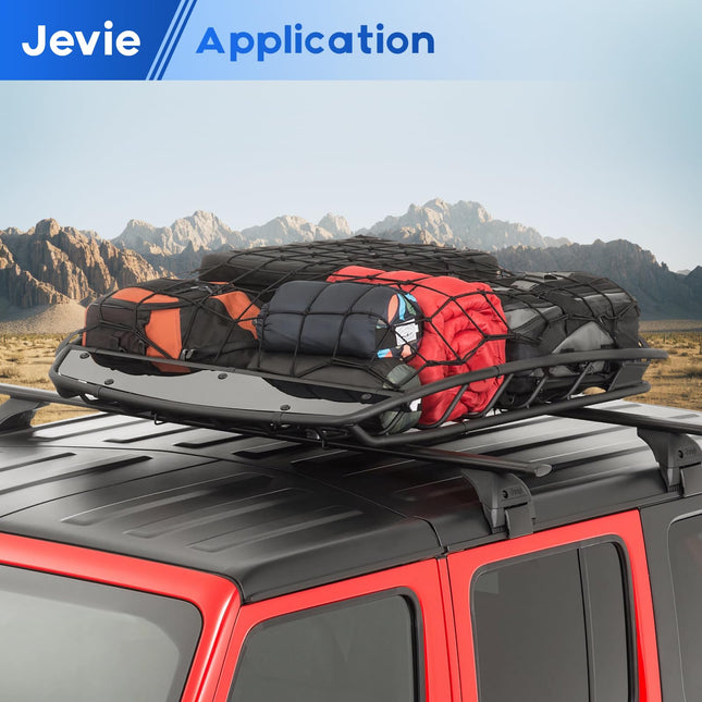 Cargo Net, Adjustable Versatile Elastic Storage Net for Car Trunk, Universal Fit for Most Vehicles，Supplied by JEVIE (47.2"x 47.2" inch)