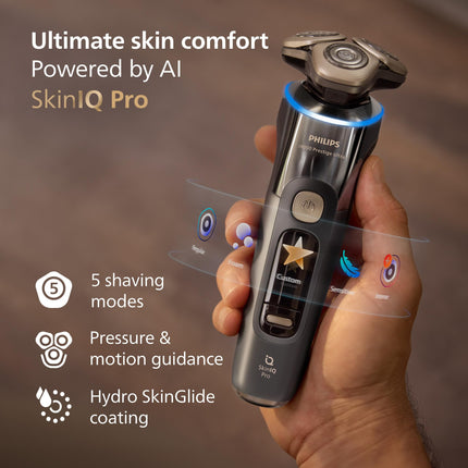 Philips i9000 Prestige Ultra Electric Shaver with Travel Case, Dark Slate