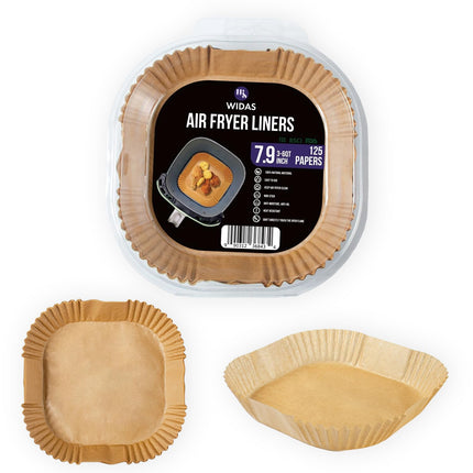 Widas Air Fryer Liners,Disposable Square Food Grade Paper Liners, 7.9 Inch for 3-6QT Air Fryers – Non-Stick, Oil-Resistant, Food-Grade Parchment Baking Paper for Roasting & Microwave Use