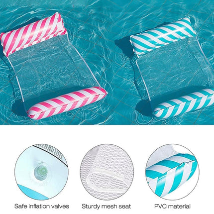 3 Pack Inflatable Pool Floats Hammock, Adults for Size Water Hammock Lounger, Multi-Purpose 4-in-1 Swimming Water Floating Rafts