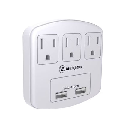 Westinghouse 3-Outlet Wall Tap USB Adapter